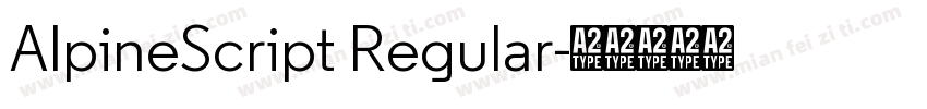 AlpineScript Regular字体转换